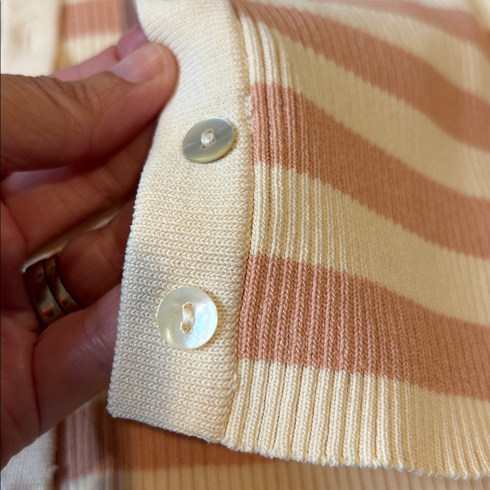 Zara Ribbed Stripe Cardigan - Picture 5 of 11